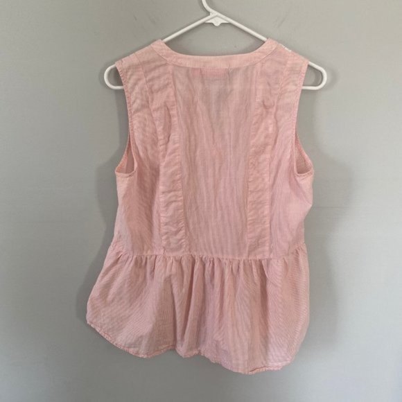 Elle pin striped embroidered lace tank Large - Picture 7 of 9